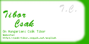 tibor csak business card